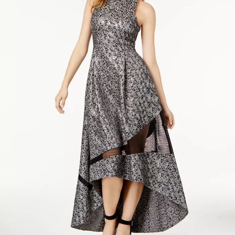 Sachin and Babi silver and black gown